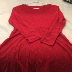 Red valentines dress.